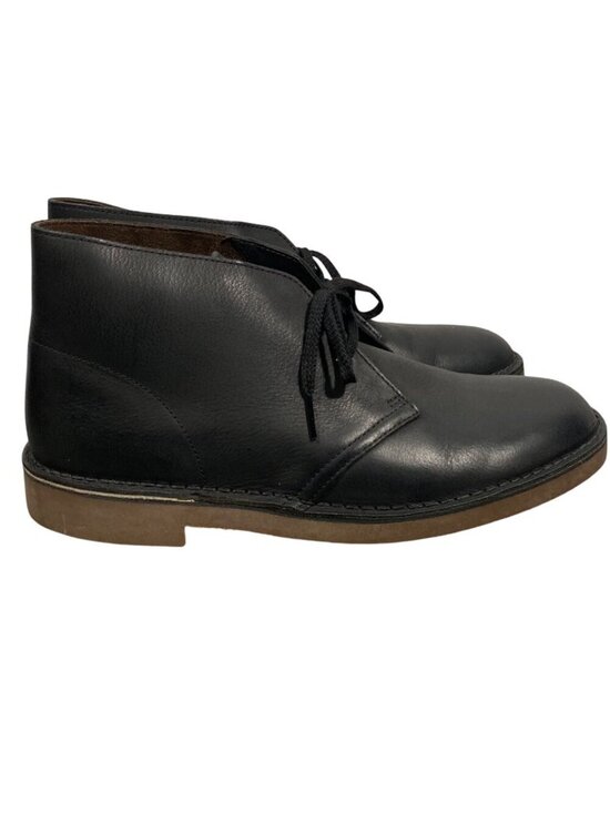Clarks Mens Black Bushacre 2 Leather Desert Boots Size 11M Casual Lace-Up Shoes main image 5